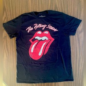 Rolling Stones Black Tee Shirt with Logo